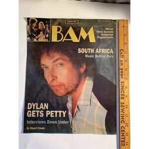 BOB DYLAN Laminated Cover Clipping BAM Magazine #231 1986-‘Blue City’ Movie Rev.